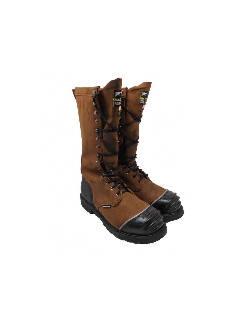 Matterhorn Men's 16" Tailings Ins. Metguard Mining Boot MT716 Brown Leather 7M